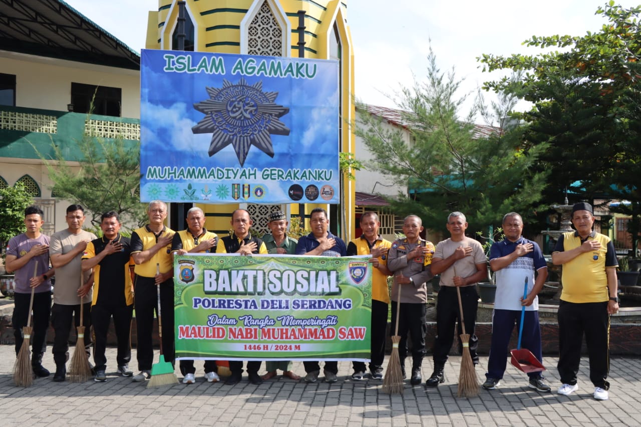 Menyambut Maulid Nabi Muhammad SAW, Polresta Deli Serdang laksanakan Bhakti Sosial