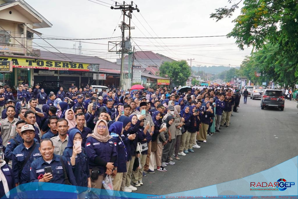 Pawai Kirab Pemilu 2024 Finis Di Lapangan Pelajar Bangkinang