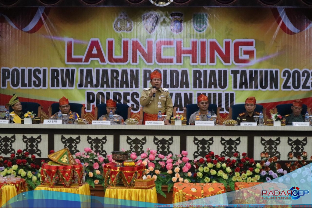 Bupati Rohul H. Sukiman Hadiri Launching Polisi RW Jajaran Polda Riau