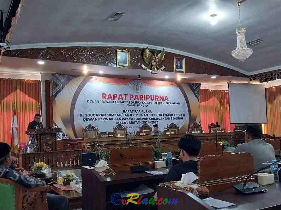 DPRD Kuansing Gelar Rapat Paripurna, Pemkab Mengajukan APBD 2025