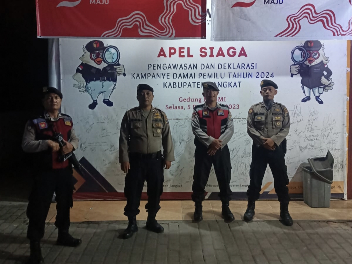 Jelang Pemilu 2024,Sat Samapta Polres Langkat Patroli Ke Kantor KPU Kabupaten Langkat