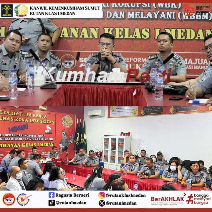 Rutan Kelas I Medan Ikuti Webminar Series Cerdas Bersama BPDSM Hukum dan HAM