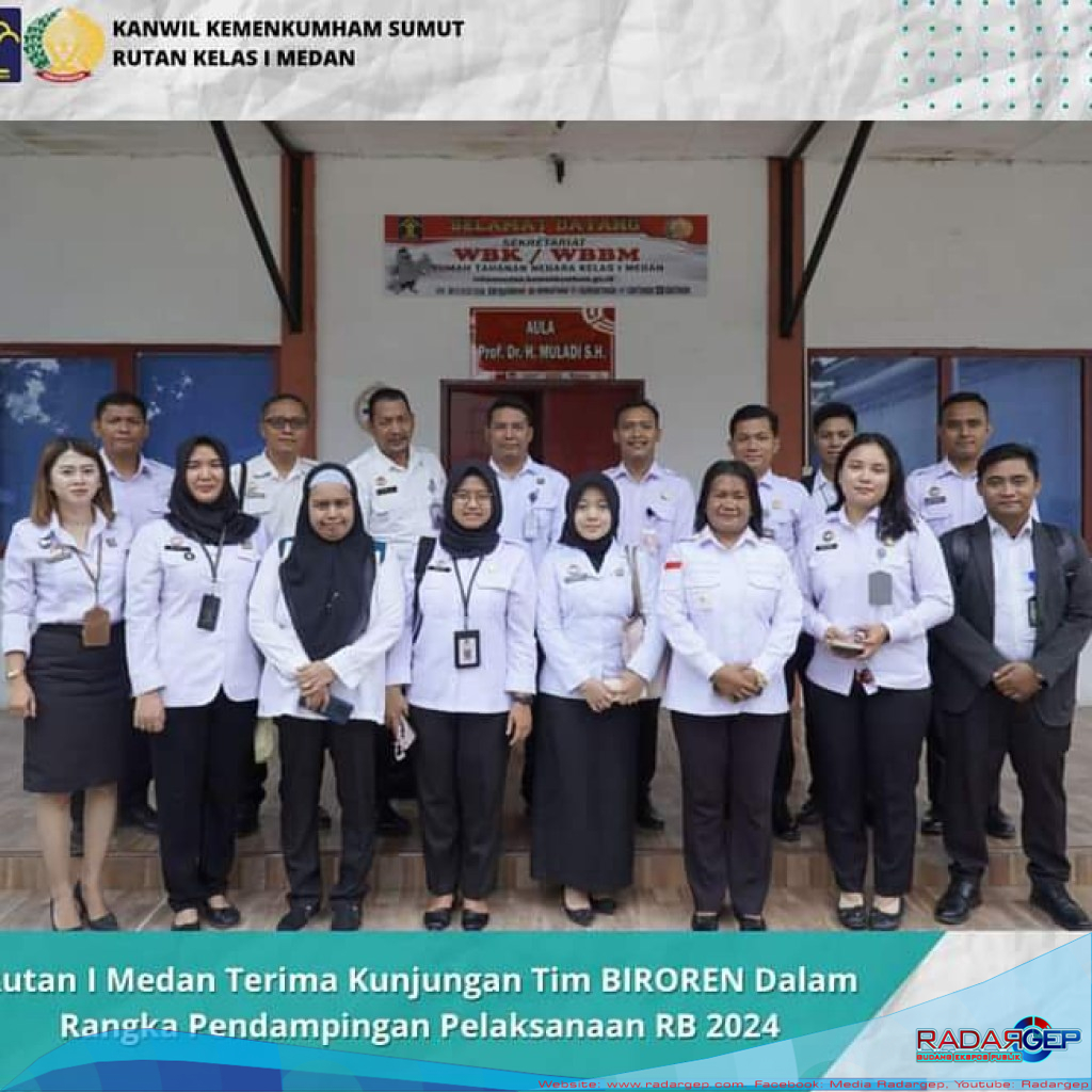 Rutan Kelas I Medan Terima Kunjungan Tim BIROREN Dalam Rangka Pendampingan Pelaksanaan RB 2024