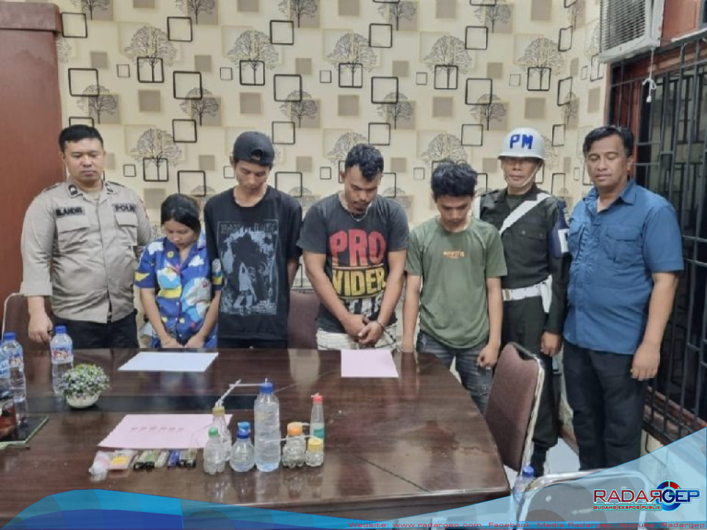 4 Tersangka Narkoba dan Judol Diamankan Personel Sub Denpom I/5-2 Binjai Bersama Kodim 0203/ Langkat.