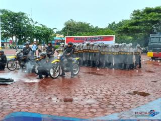 Polres Bengkalis Laksanakan Gladi Resik Persiapan Sispamkota Pemilu Bengkalis