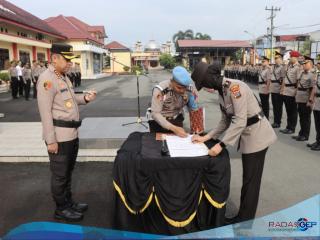 Kapolresta Pimpin Upacara Pelantikan Wakapolresta Deli Serdang