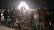 Personel Brimob Polda Sumut mengamankan senjata tajam hasil tawuran di Medan