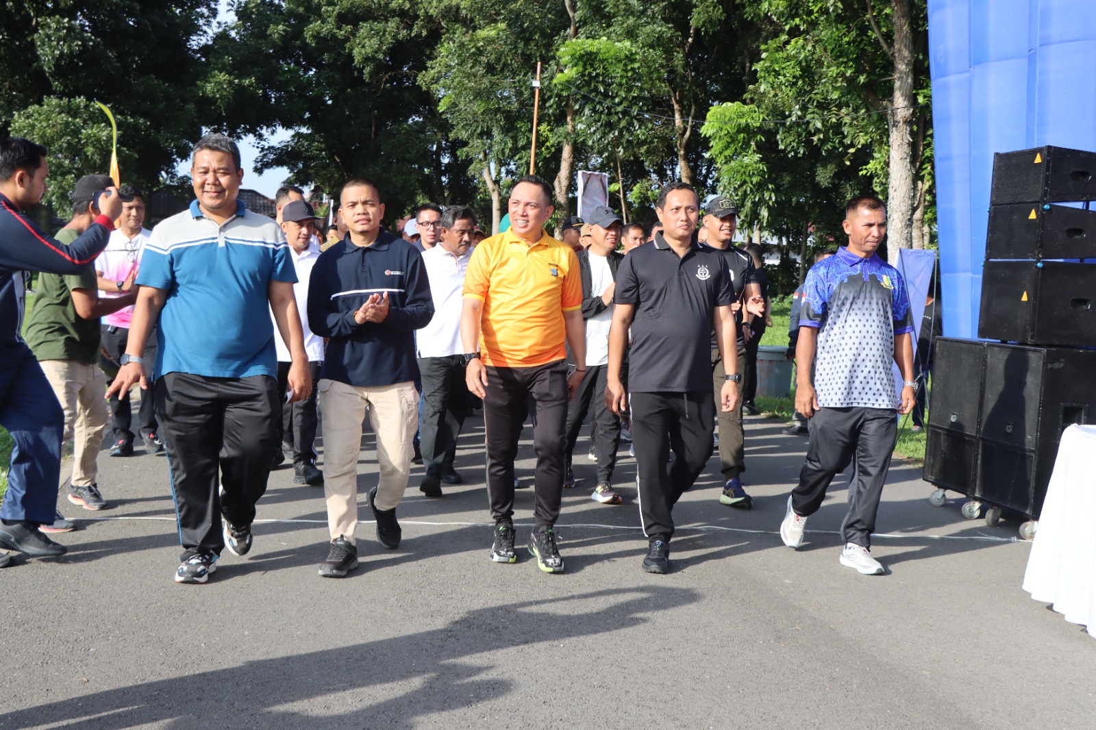 Polres Binjai Gelar Olahraga Bersama Forkopimda dan Warga Sambut Hari Bhayangkara ke-80