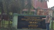 Gedung MAN 1 Siak yang sedang dalam pengerjaan renovasi tahun 2025